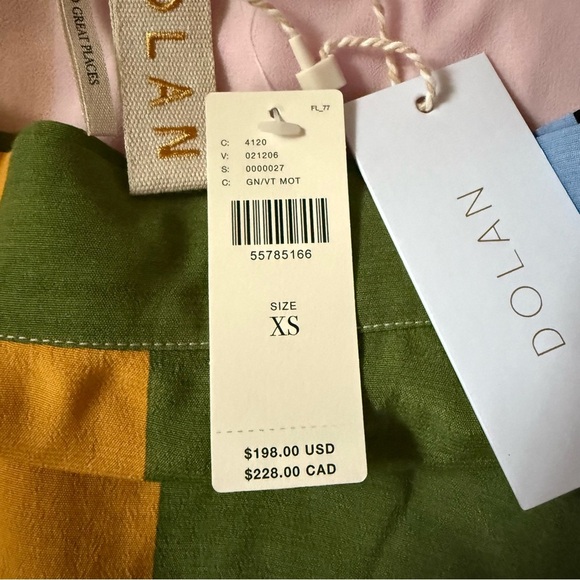 Anthropologie Dolan Mae Wrap Midi Skirt NWT – Colorblock Boho Chic XS - Picture 8 of 9